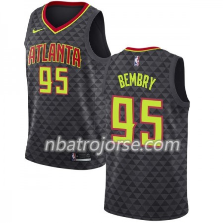 Män Atlanta Hawks Tröja DeAndre Bembry 95 Nike 2017-18 Svart Swingman